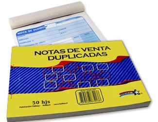 Nota de venta duplicado