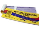Talonario recibo de dinero #2, 50 hojas.